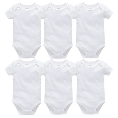 3-5 Pack Baby Unisex White Cotton Bodysuits 0-24 Months