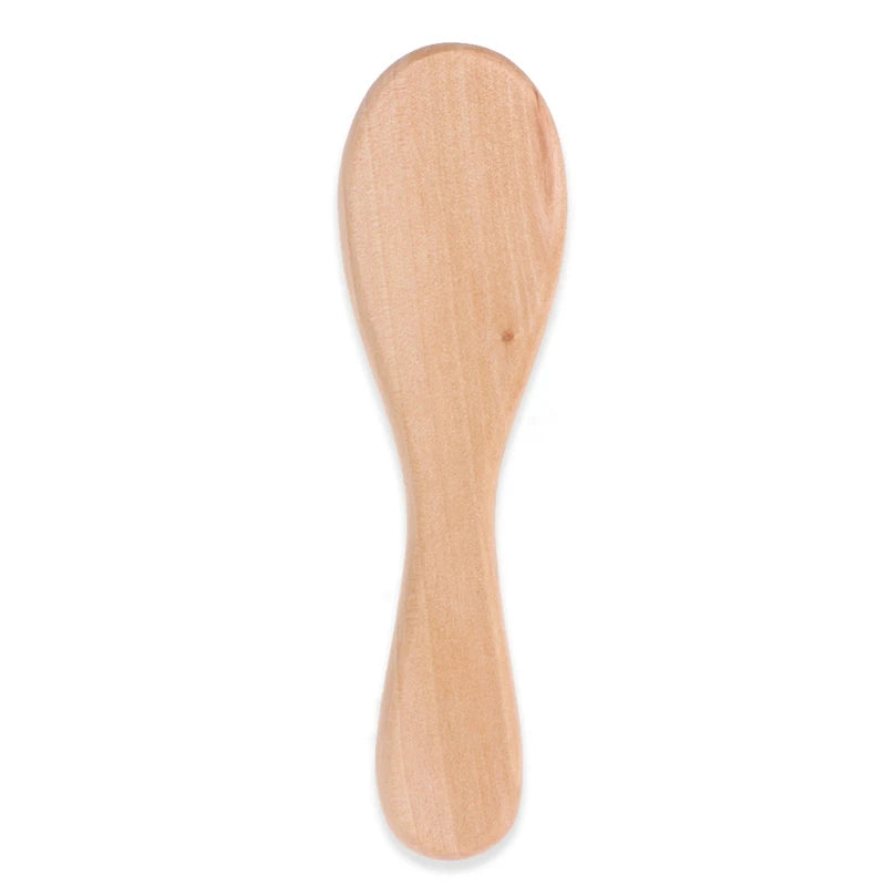 Baby Hairbrush & Scalp Massager – Soft Wooden Handle Newborn Comb