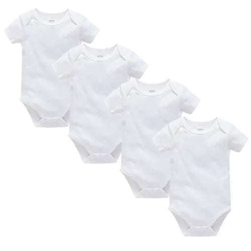 3-5 Pack Baby Unisex White Cotton Bodysuits 0-24 Months