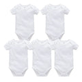 3-5 Pack Baby Unisex White Cotton Bodysuits 0-24 Months