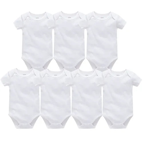 3-5 Pack Baby Unisex White Cotton Bodysuits 0-24 Months