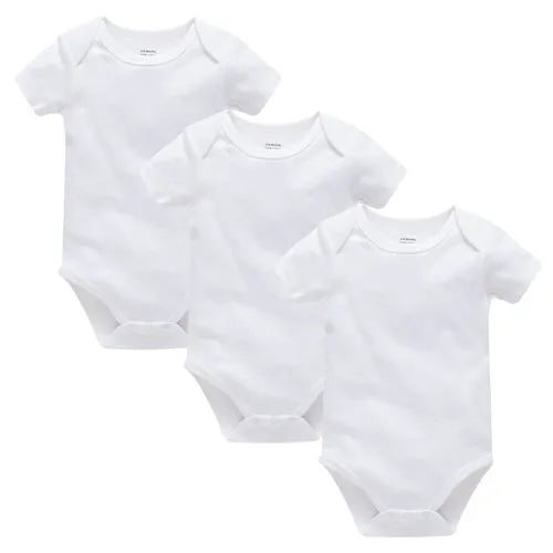3-5 Pack Baby Unisex White Cotton Bodysuits 0-24 Months
