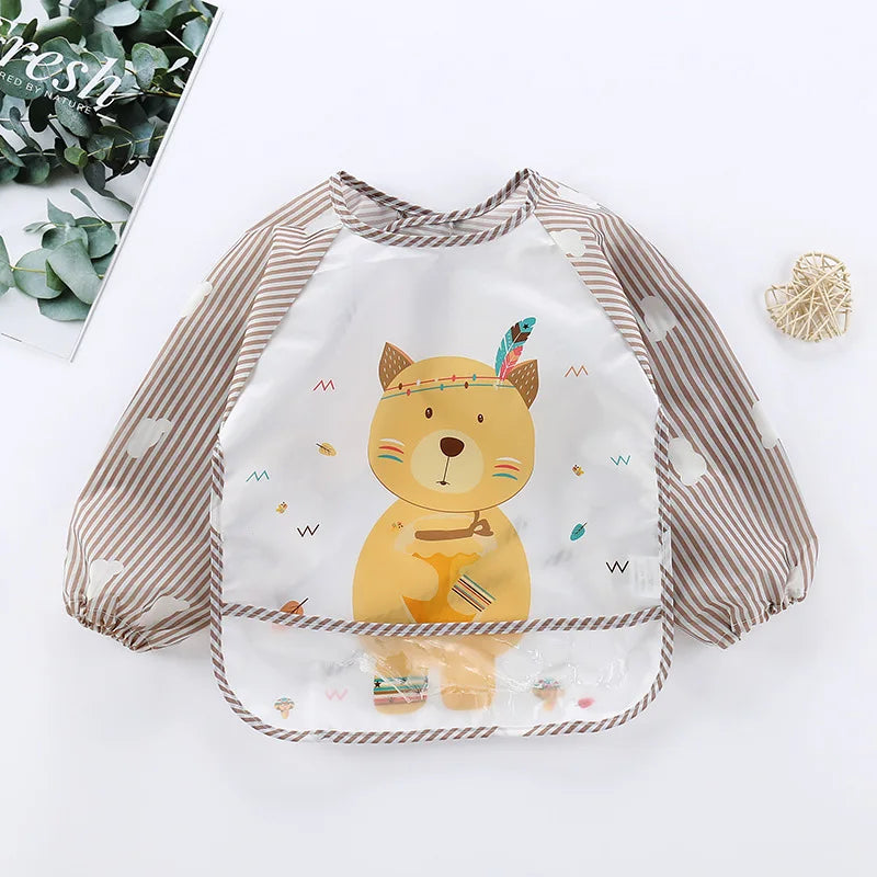 Waterproof Full Sleeve Baby Feeding Bib Smock Apron – EVA