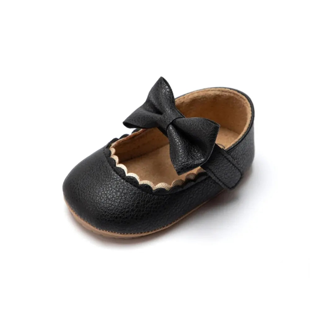 Baby Girl Bowknot Party Dress Shoes Anti-Slip Crib Shoes