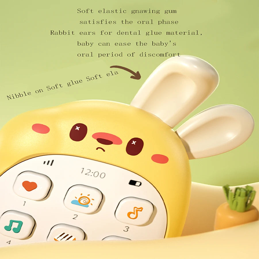 Baby Rabbit Music Phone Toy Chewable Puzzle Multifunctional