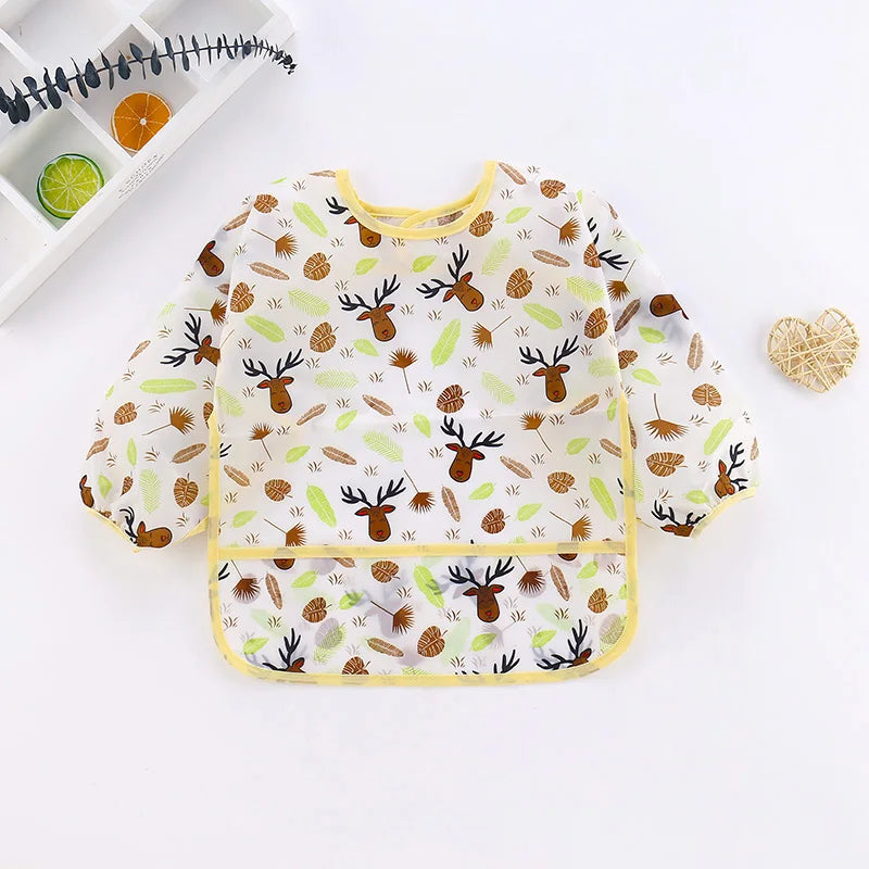 Baby Waterproof Long Sleeve Art Smock Bib 0-6 Years