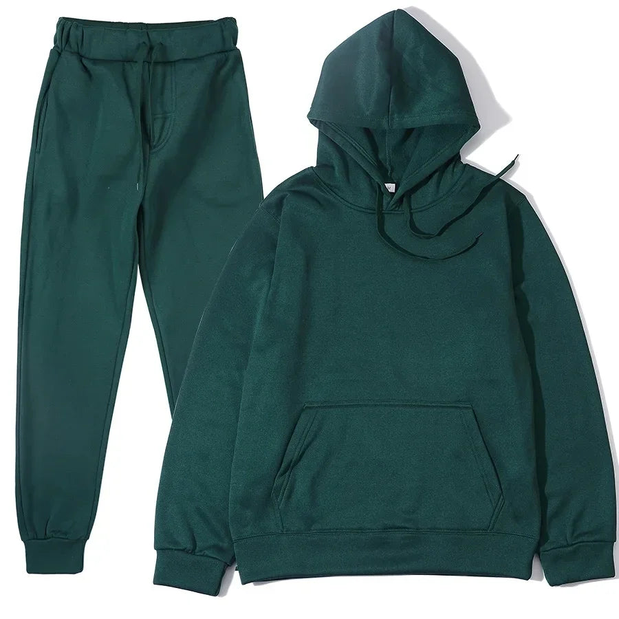 Men's & Women's 2-Piece Tracksuit Hoodie & Sweatpants Set