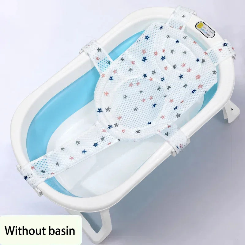 Baby Bath Net Mat Anti-Slip Bathtub Seat Cradle Newborn