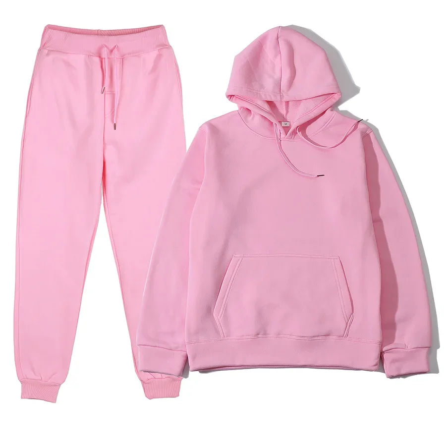 Men's & Women's 2-Piece Tracksuit Hoodie & Sweatpants Set