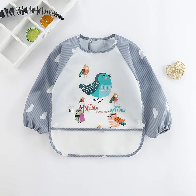 Waterproof Full Sleeve Baby Feeding Bib Smock Apron – EVA