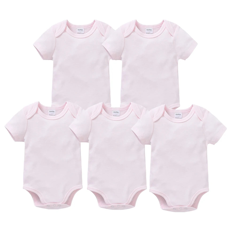 3-5 Pack Baby Unisex White Cotton Bodysuits 0-24 Months