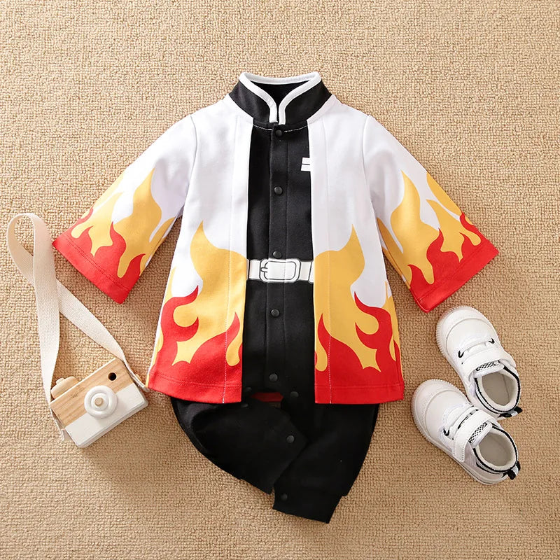 Newborn Baby Anime Cape Style Cotton Bodysuit Boys Girls