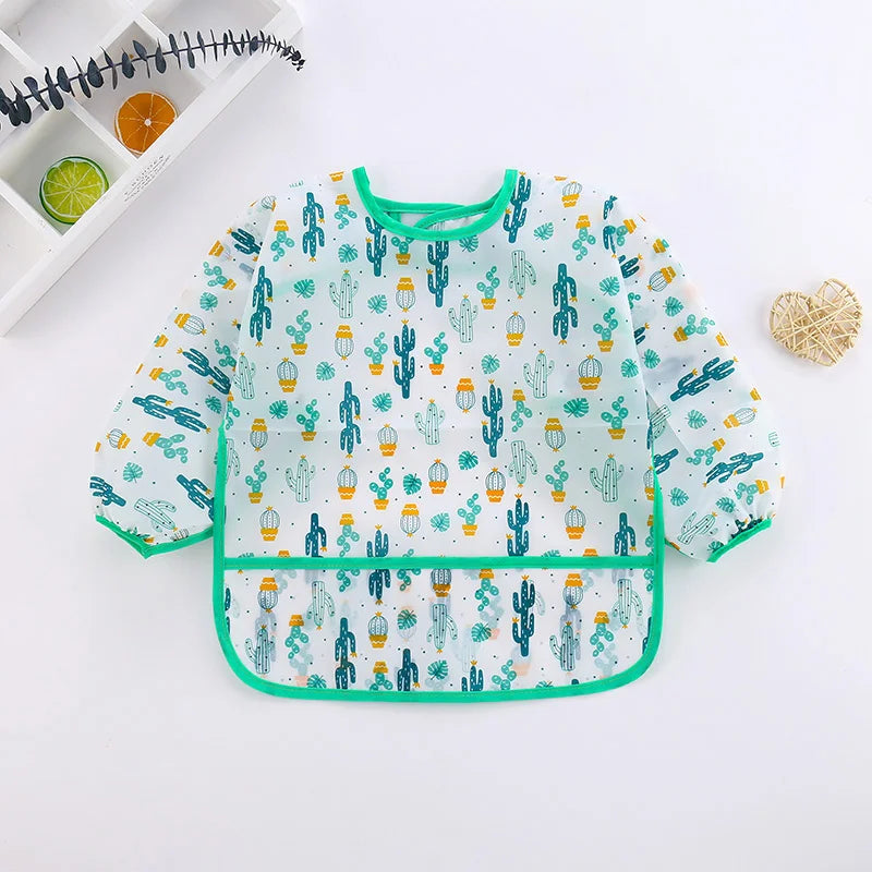 Baby Waterproof Long Sleeve Art Smock Bib 0-6 Years