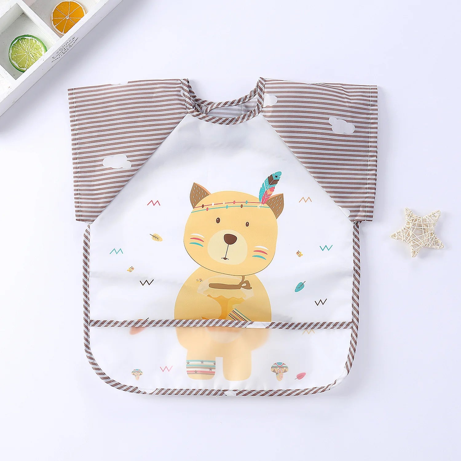 Waterproof Full Sleeve Baby Feeding Bib Smock Apron – EVA