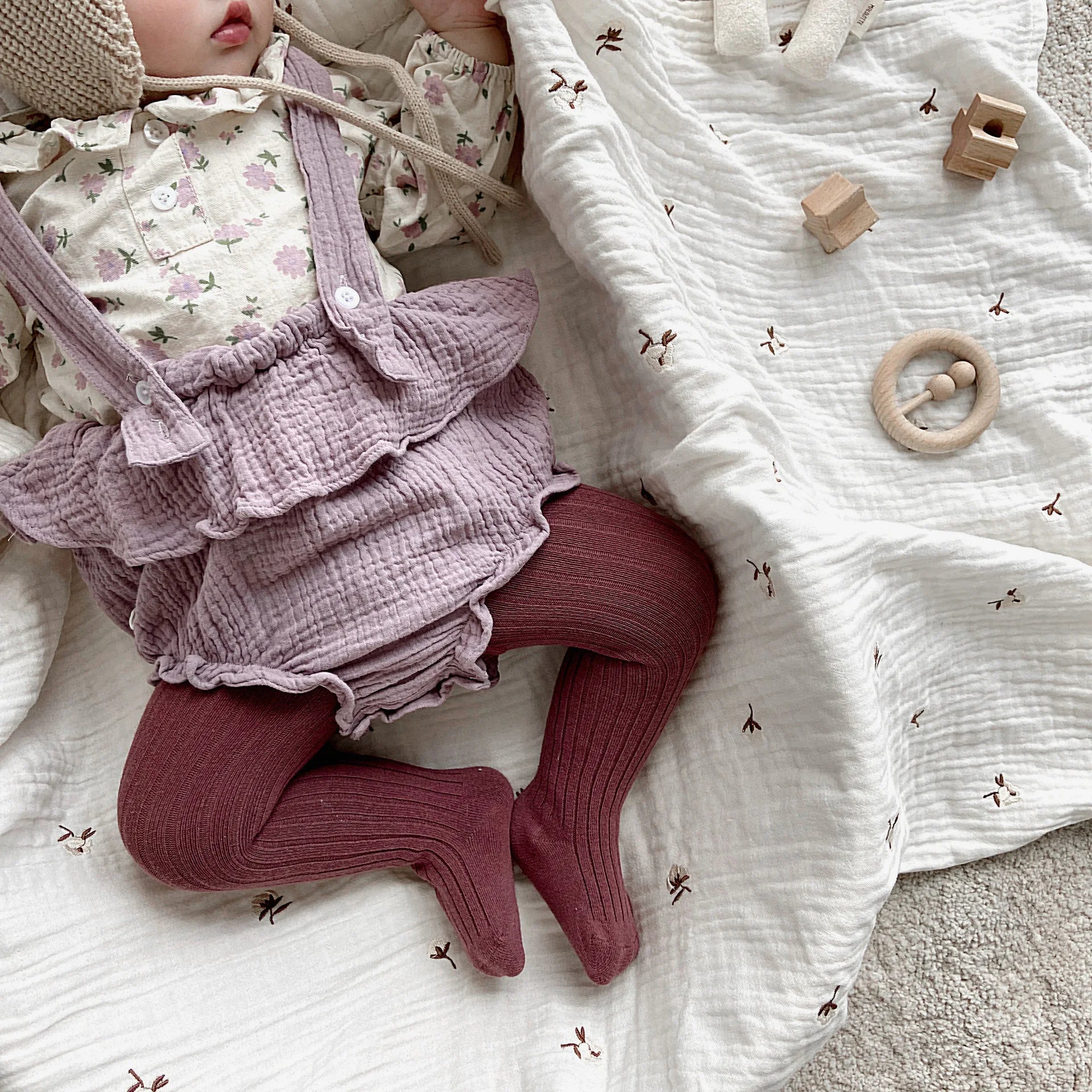 Baby Girl Cotton Knitted Tights & Pantyhose for Toddlers