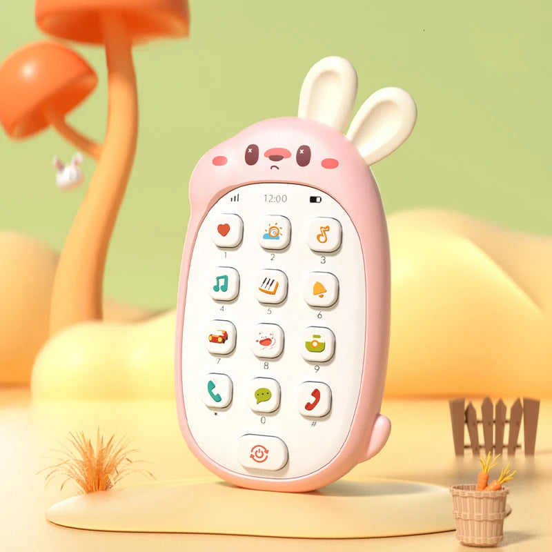 Baby Rabbit Music Phone Toy Chewable Puzzle Multifunctional