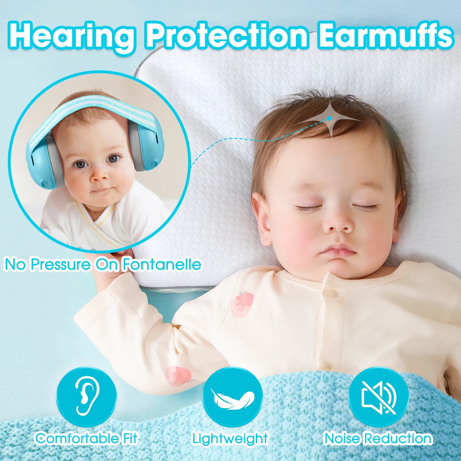 Baby Noise Cancelling Headphones Ear Protection for Newborns