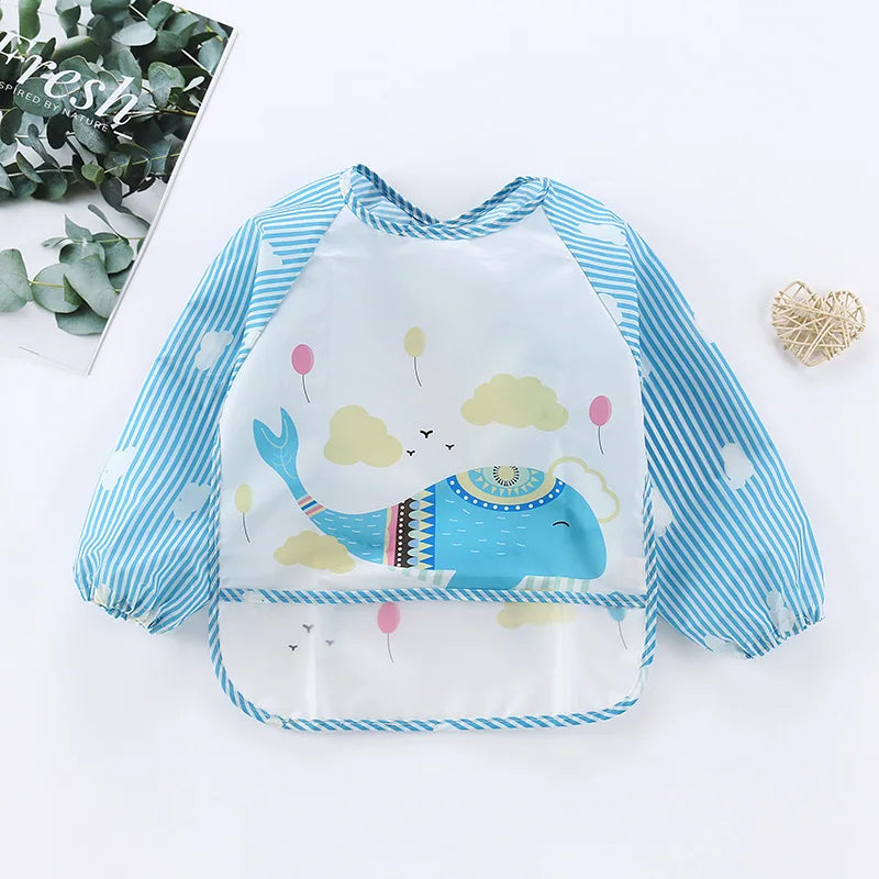 Waterproof Full Sleeve Baby Feeding Bib Smock Apron – EVA