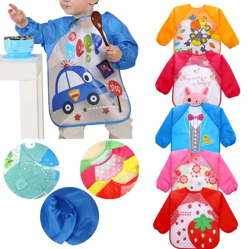 Waterproof Full Sleeve Baby Feeding Bib Smock Apron – EVA