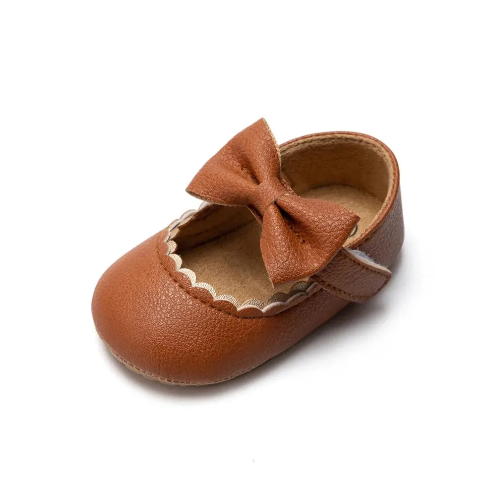 Baby Girl Bowknot Party Dress Shoes Anti-Slip Crib Shoes