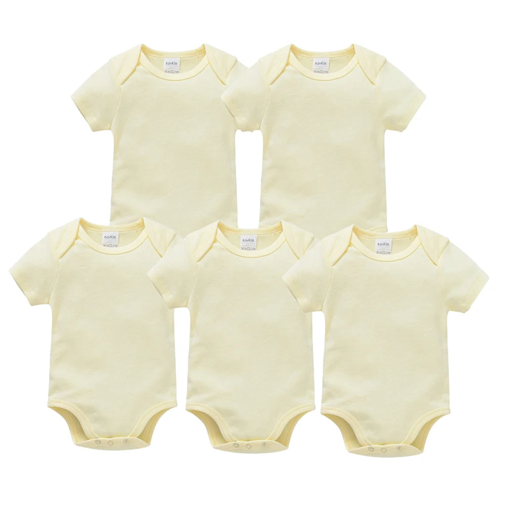 3-5 Pack Baby Unisex White Cotton Bodysuits 0-24 Months