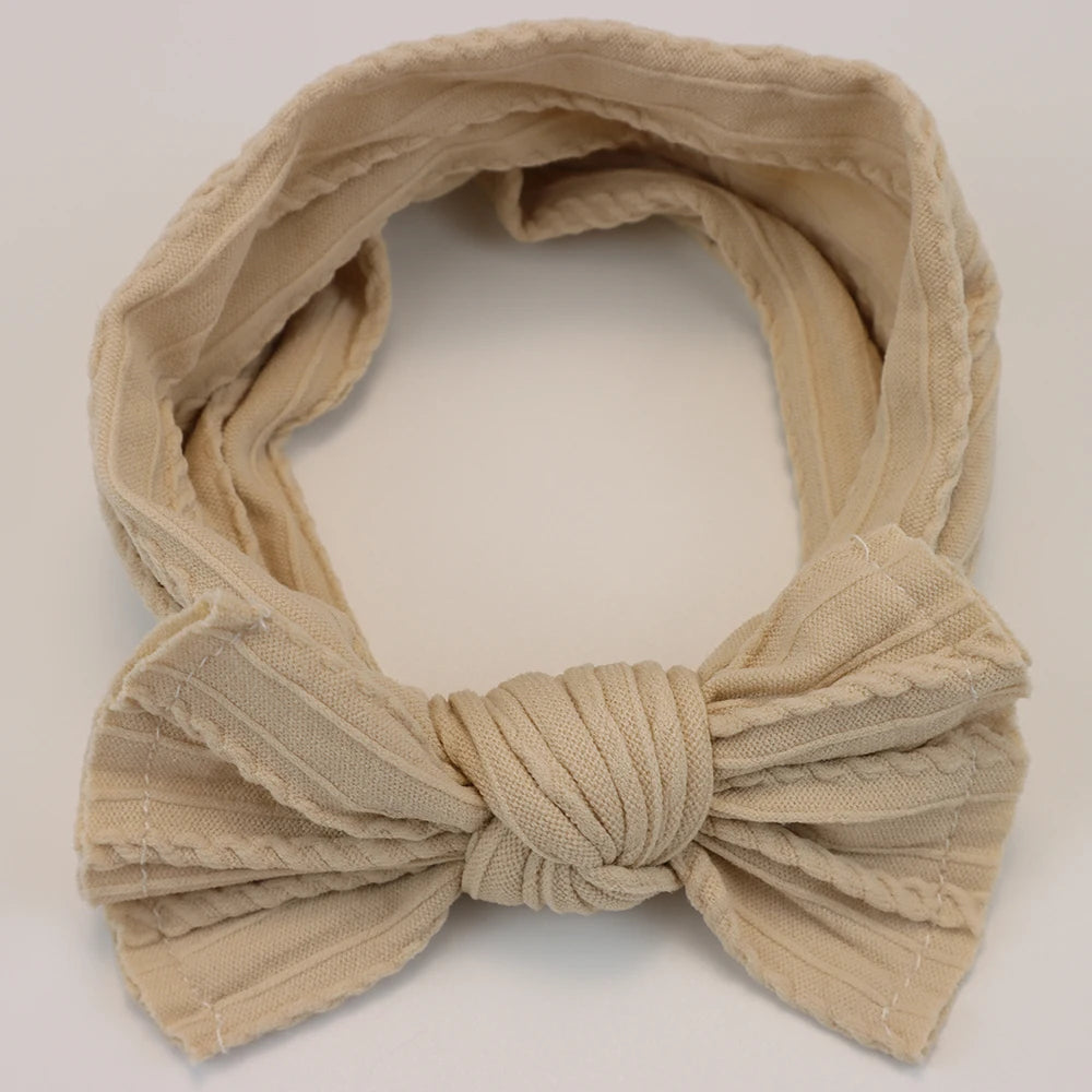 3-Pack Baby Girl Bow Headbands Elastic Turban Hair Accessories