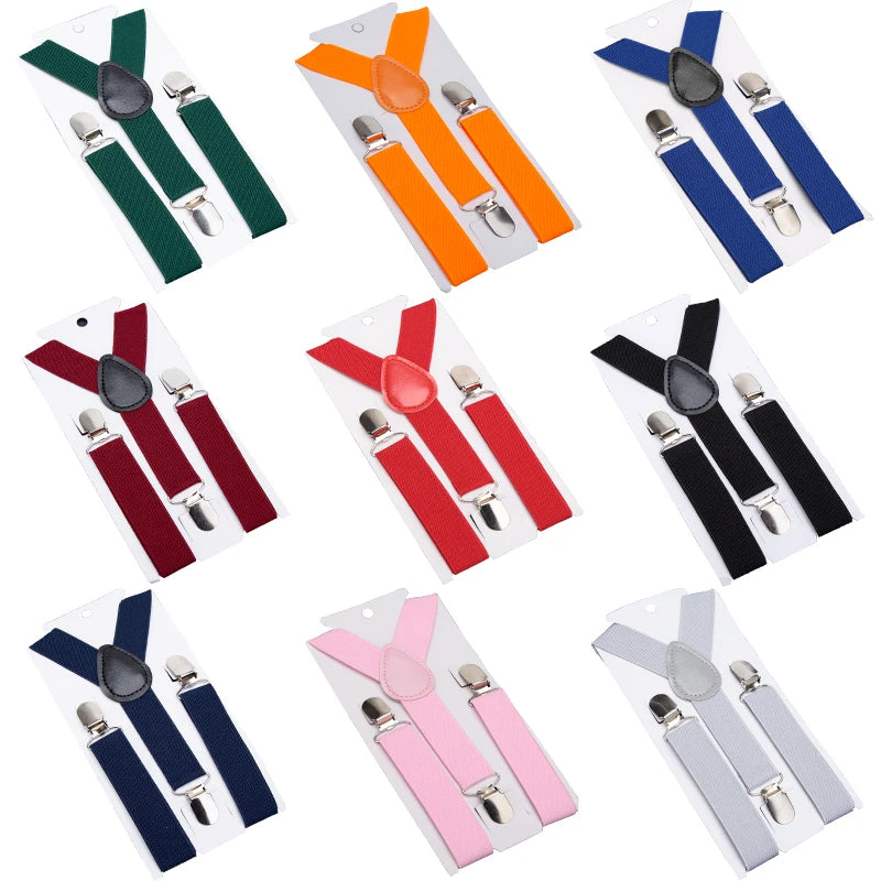 Kids Colorful Suspenders & Bow Tie Set