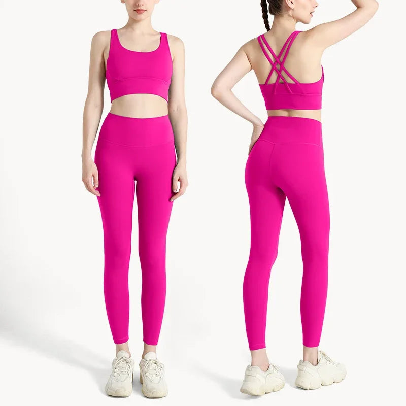 Women's 2-Piece Yoga Sports Bra & Leggings Set