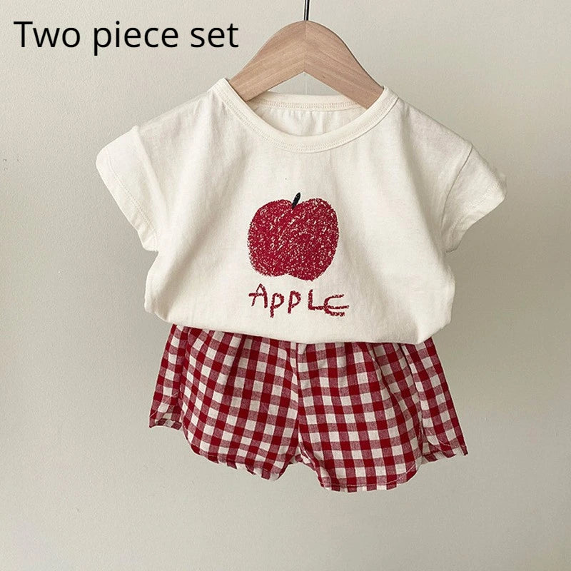 Baby Summer Sleeveless Cotton Pajamas Set Cartoon Nightwear