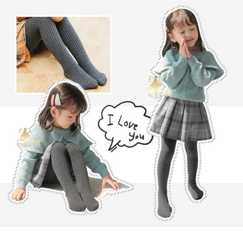 Baby Girl Cotton Knitted Tights & Pantyhose for Toddlers