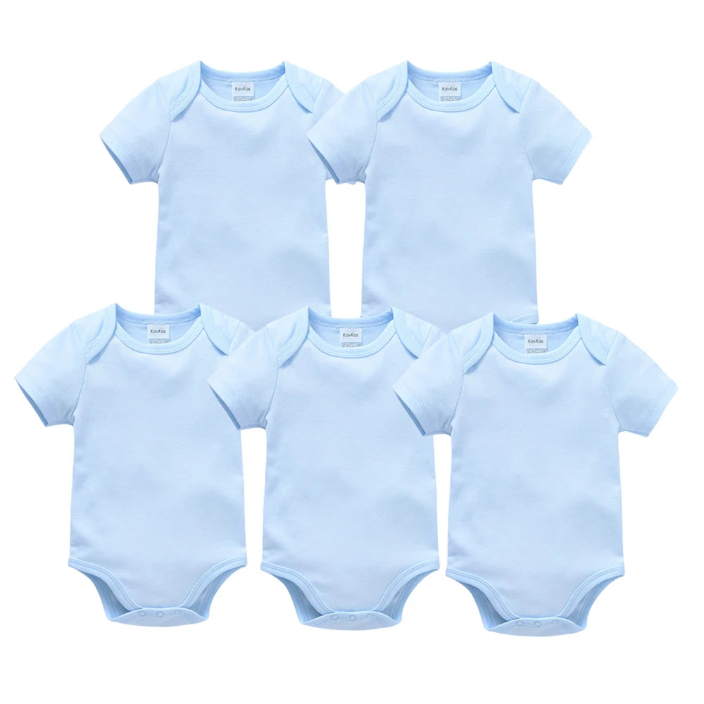 3-5 Pack Baby Unisex White Cotton Bodysuits 0-24 Months