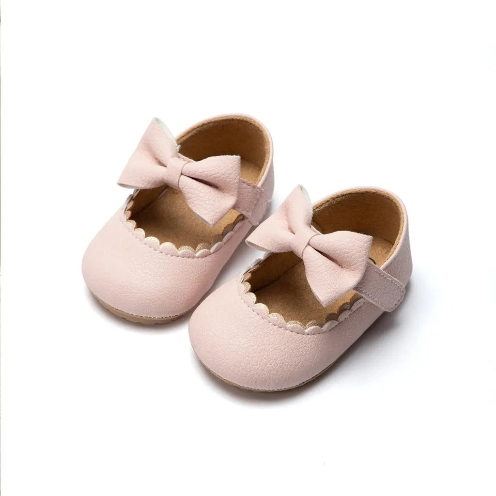Baby Girl Bowknot Party Dress Shoes Anti-Slip Crib Shoes