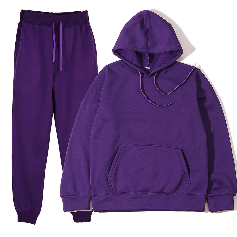 Men's & Women's 2-Piece Tracksuit Hoodie & Sweatpants Set