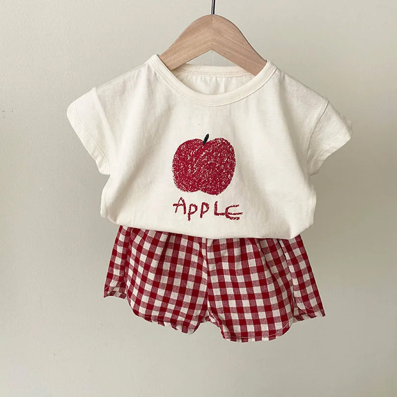 Baby Summer Sleeveless Cotton Pajamas Set Cartoon Nightwear