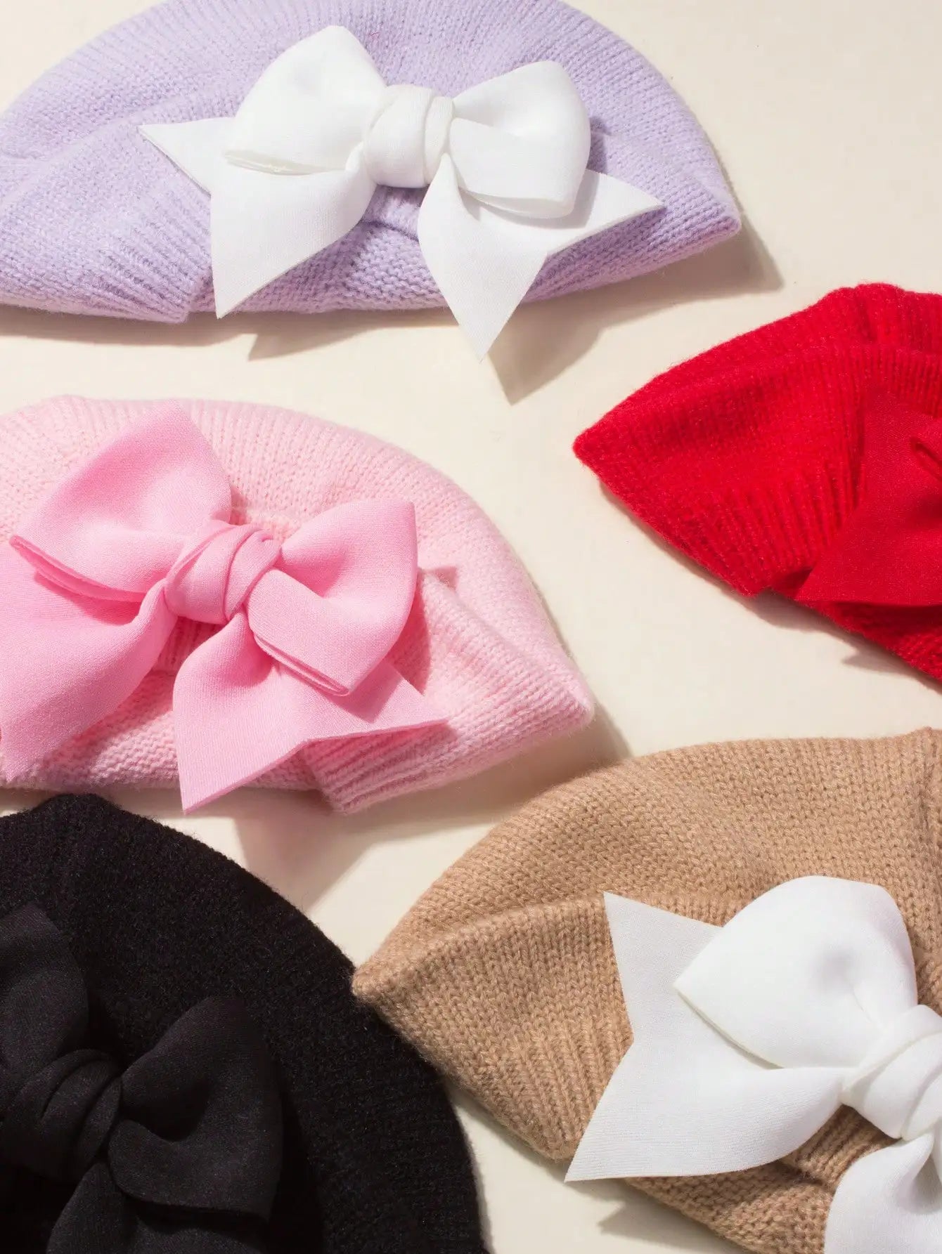 Baby Beret Bow Hat Spring Hair Accessory for 1-3 Years
