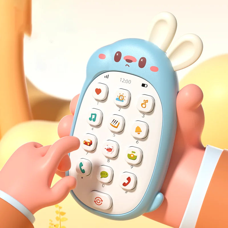 Baby Rabbit Music Phone Toy Chewable Puzzle Multifunctional