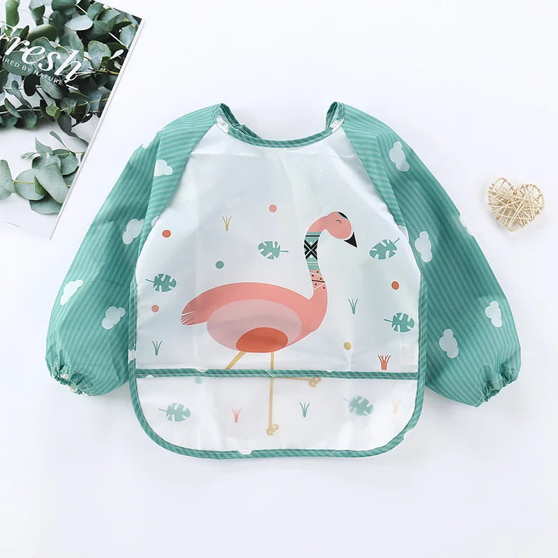 Waterproof Full Sleeve Baby Feeding Bib Smock Apron – EVA