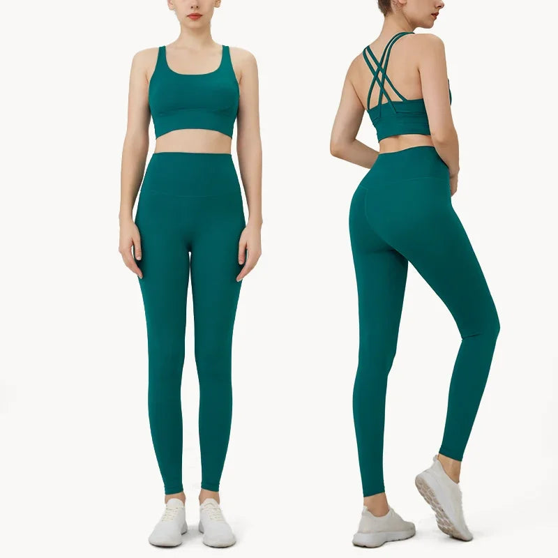 Women's 2-Piece Yoga Sports Bra & Leggings Set
