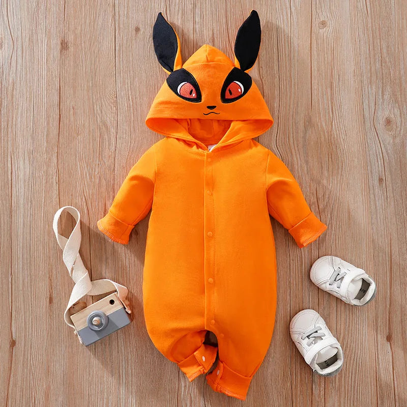 Newborn Baby Anime Cape Style Cotton Bodysuit Boys Girls