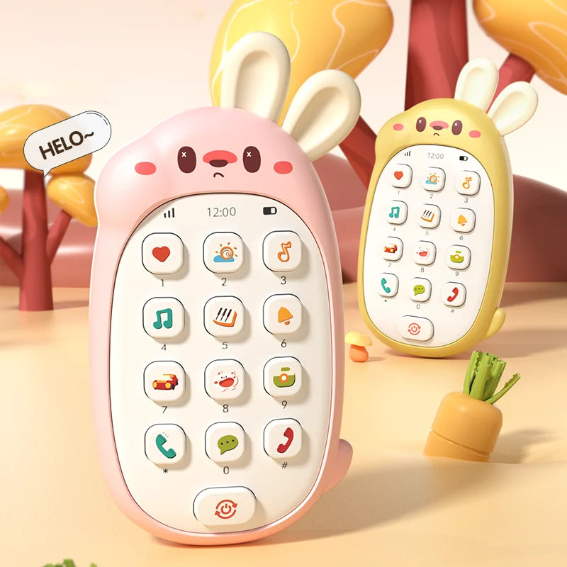 Baby Rabbit Music Phone Toy Chewable Puzzle Multifunctional