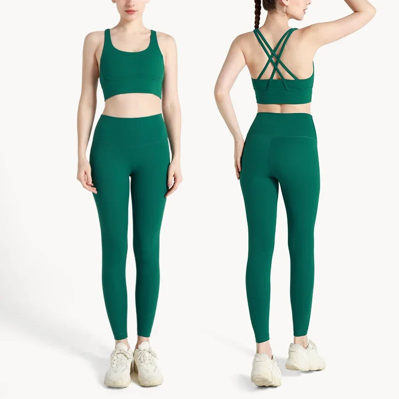 Women's 2-Piece Yoga Sports Bra & Leggings Set