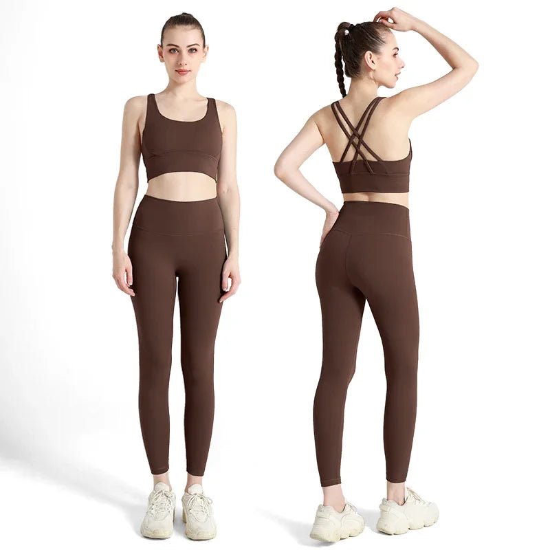 Women's 2-Piece Yoga Sports Bra & Leggings Set