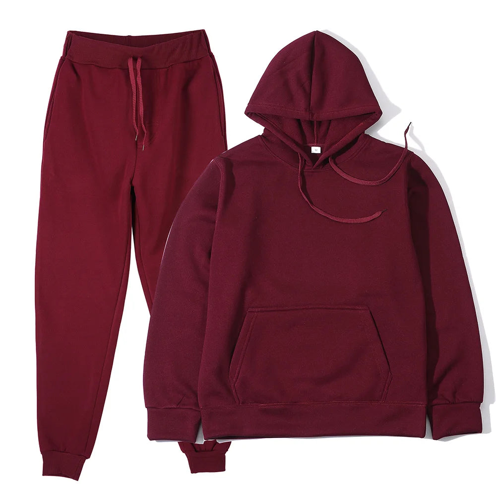 Men's & Women's 2-Piece Tracksuit Hoodie & Sweatpants Set