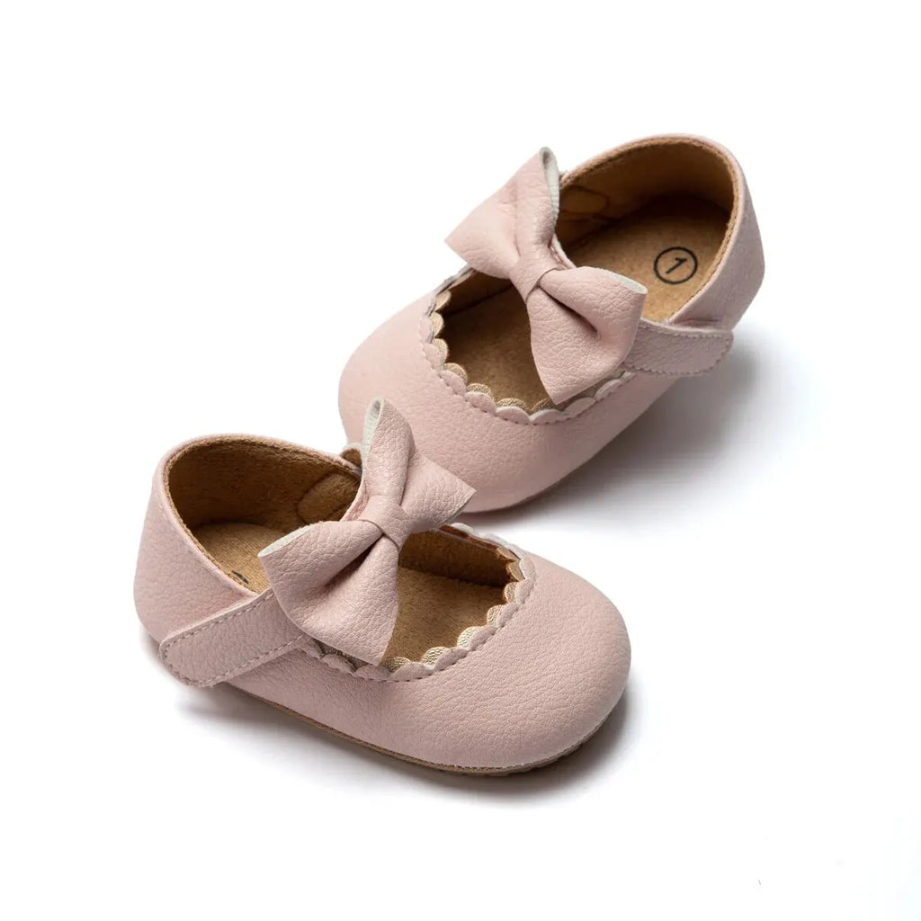 Baby Girl Bowknot Party Dress Shoes Anti-Slip Crib Shoes