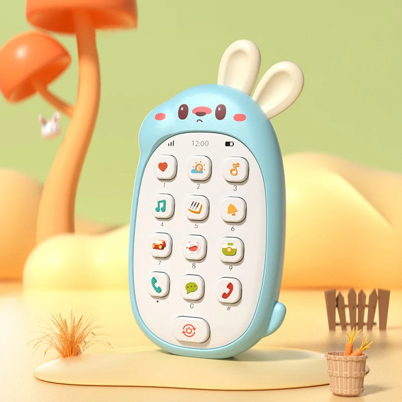 Baby Rabbit Music Phone Toy Chewable Puzzle Multifunctional