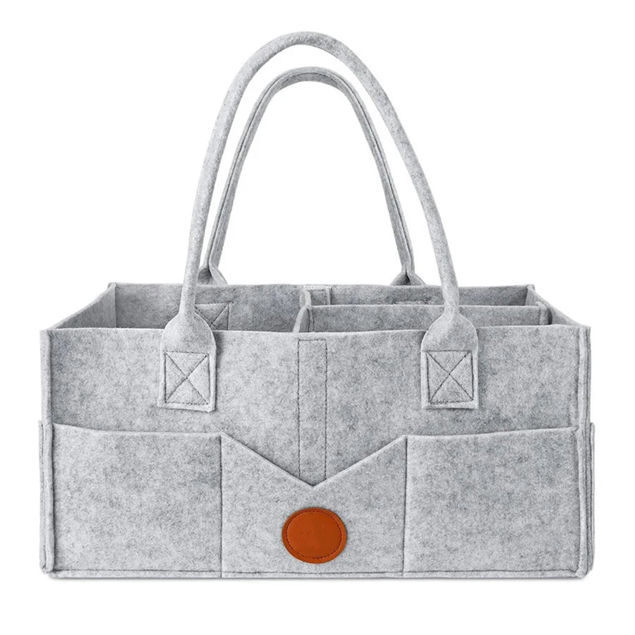 Large Capacity Felt Baby Diaper Storage Bag Organizer