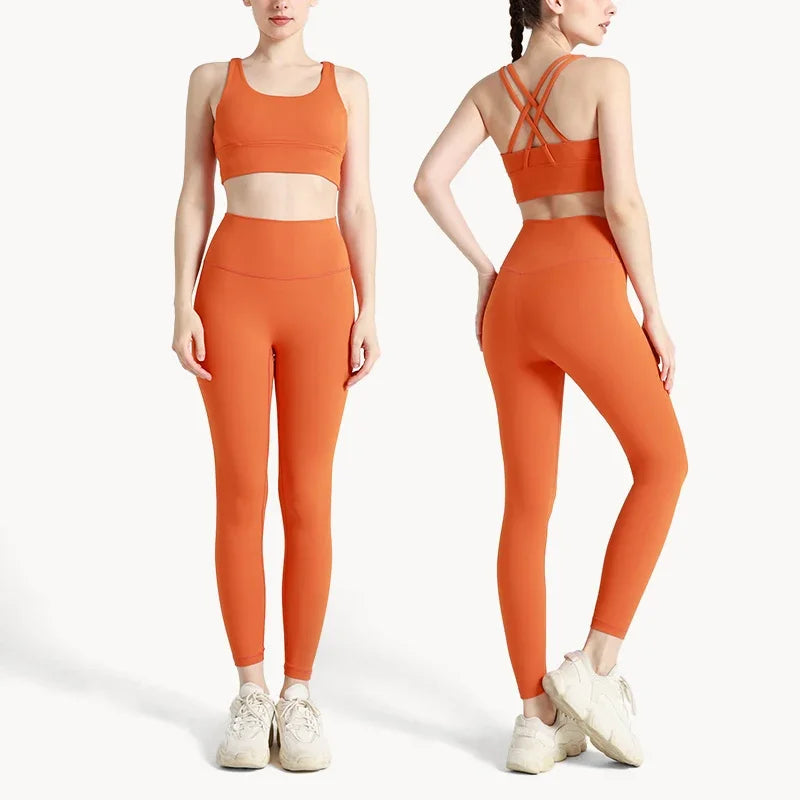 Women's 2-Piece Yoga Sports Bra & Leggings Set