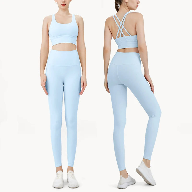 Women's 2-Piece Yoga Sports Bra & Leggings Set