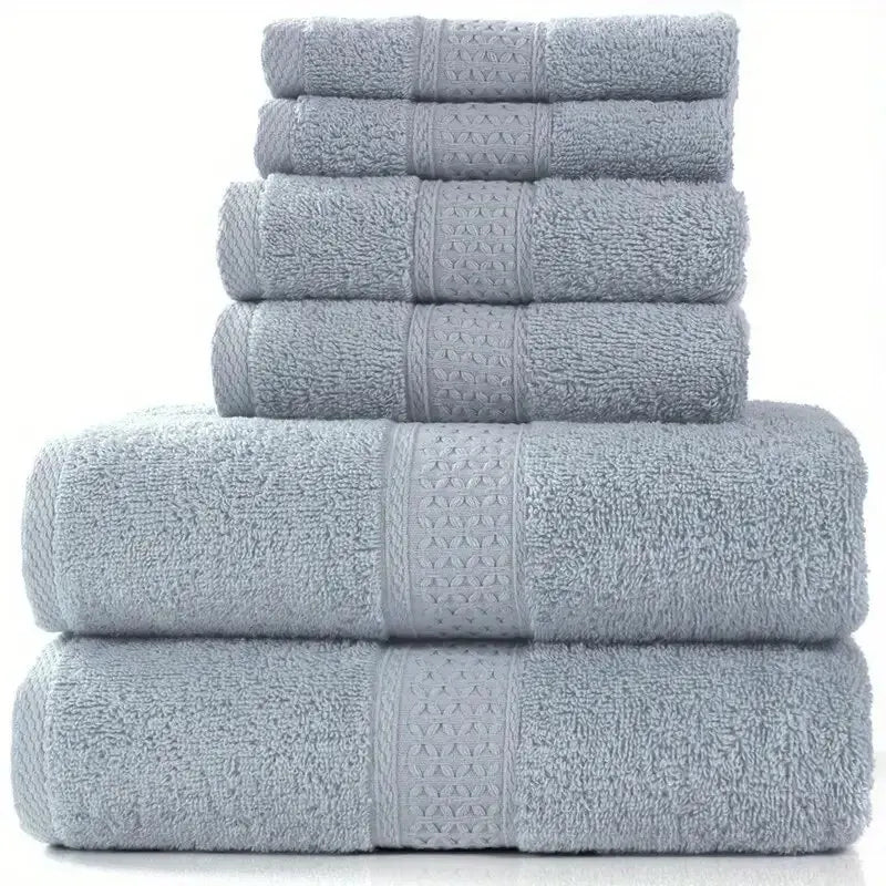 Soft Absorbent Cotton Bath Towel Solid Color Multipurpose