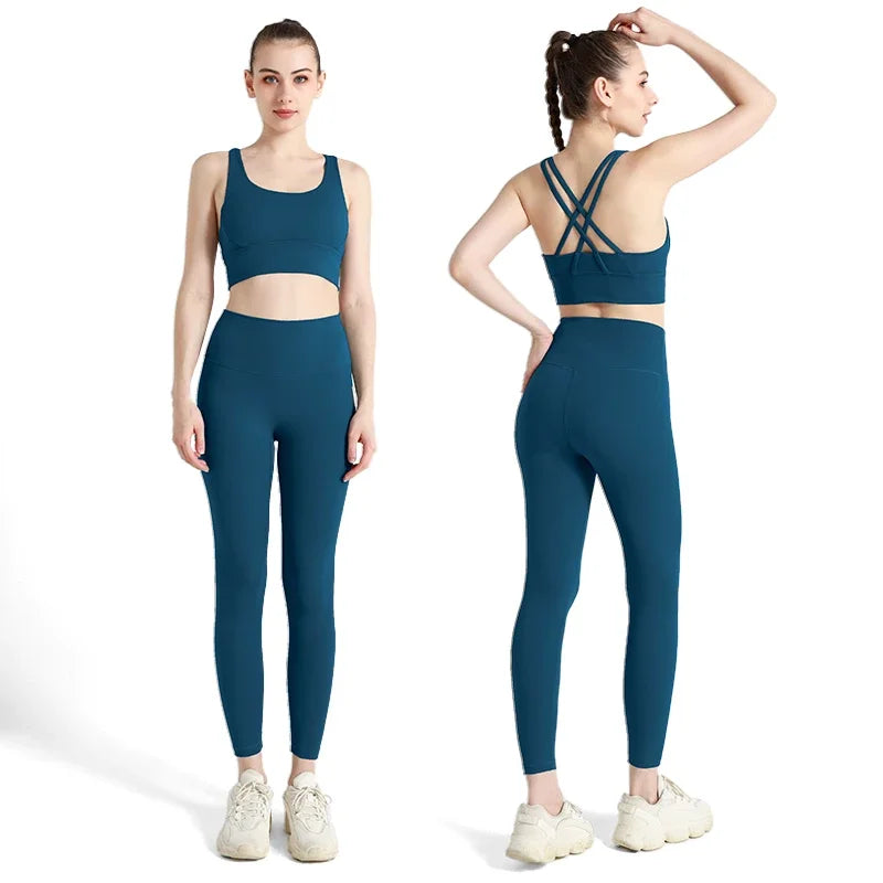 Women's 2-Piece Yoga Sports Bra & Leggings Set